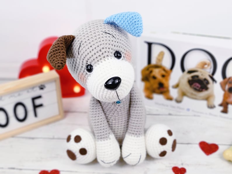 dog crochet pattern, puppy crochet pattern, crochet pattern, crochet dog, crochet puppy image 1