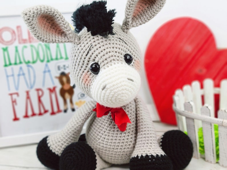 donkey crochet pattern, crochet donkey, donkey pattern, crochet pattern image 7