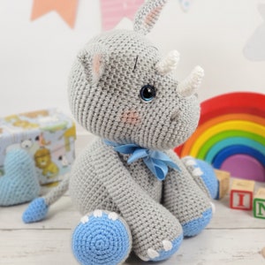 rhino crochet pattern, crochet pattern, crochet rhino, amigurumi, rhino tutorial image 6