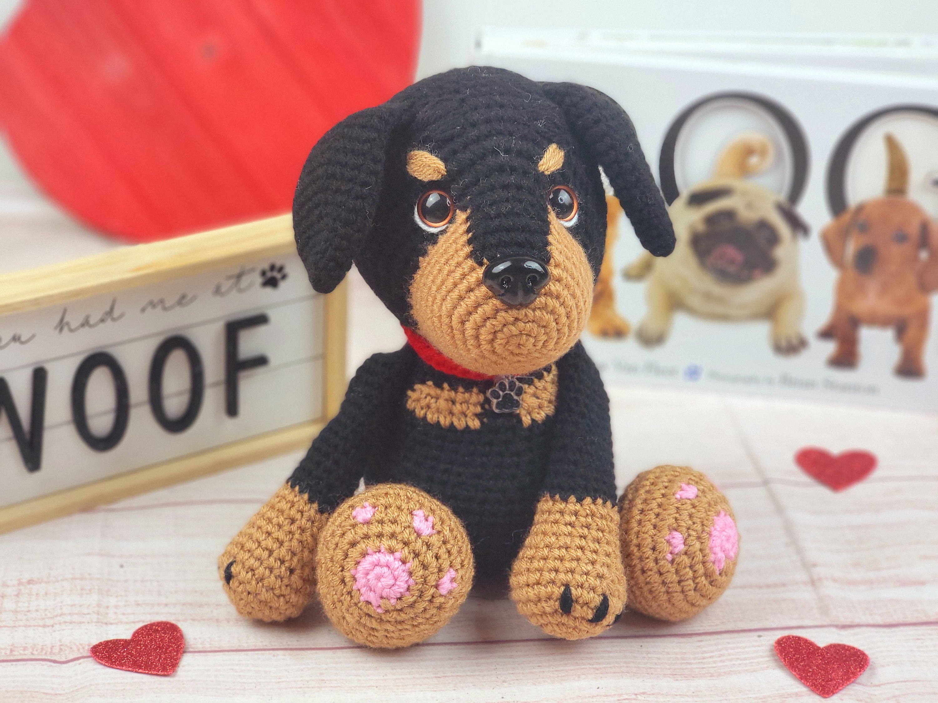 Rottweiler, Rottweiler Crochet Pattern, Crochet Pattern, Crochet