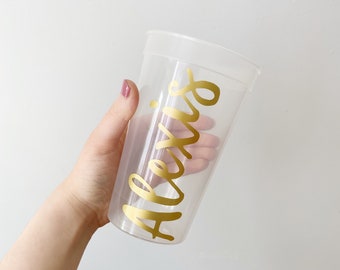 22oz Custom Name Cup, Beach Cup, Custom Cup, Personalized Cup, Party Cup, Bachelorette Party Cups, Bridal Shower, Custom Name Cup