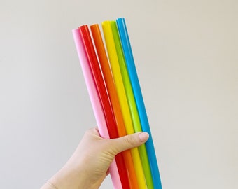 Reusable Silicone Straw, Stadium Cup Straw, Flexible Straw, Colorful Straw, Eco Friendly Straw, Rainbow Colored Straw