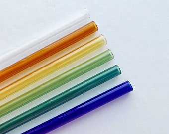 Handmade Glass Straw, Colorful Straw, Glass Colored Straw, Straight Straw, Reusable Straws, Beer Can Glass Straw, Eco Friendly Straw