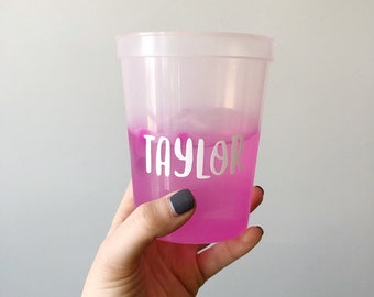 Color Changing Cup, Custom Cup, Personalized Cup, Kids Name Cup, Bridal Shower, Bachelorette Party, Personalized Cup, Birthday Party Cup