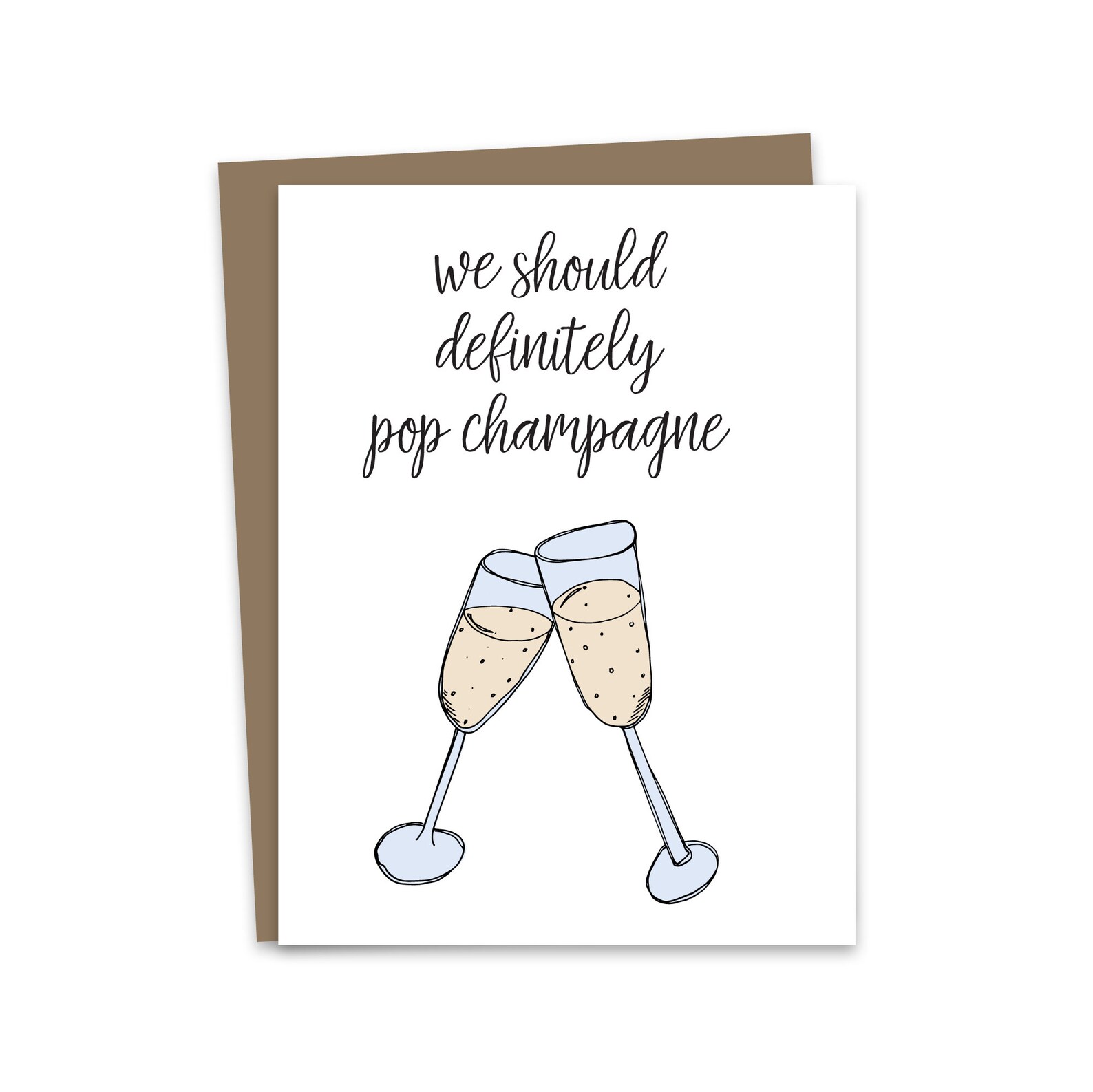 Pop Champagne Congratulations Card Engagement Card Big | Etsy