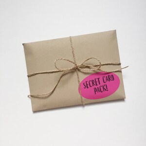 Super Secret Card Pack, Cartes de vacances, Carte d’anniversaire, Pack de cartes, Cartes assorties, Sac à main, Carte d’amour, Cartes aléatoires, Cartes de vœux assorties