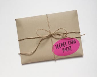 Super Secret Card Pack, Holiday Cards, Birthday Card, Card Pack, Assorted Cards, Grab Bag, Love Card, Random Cards, Assorted Greeting Cards
