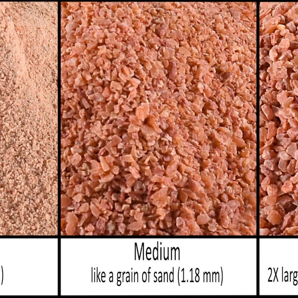 Red Coral - Crushed Inlay Stone (fine, medium, or coarse: .5 oz,1 oz,2 oz,4oz,1/2 lb,1lb) Great for woodworking, jewelry & more