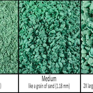 Malachite Natural Stone-Crushed Inlay Stone (fine,medium, or coarse:.5 oz,1 oz,2oz,4oz,1/2 lb,1lb) Great for woodworking, jewelry & more