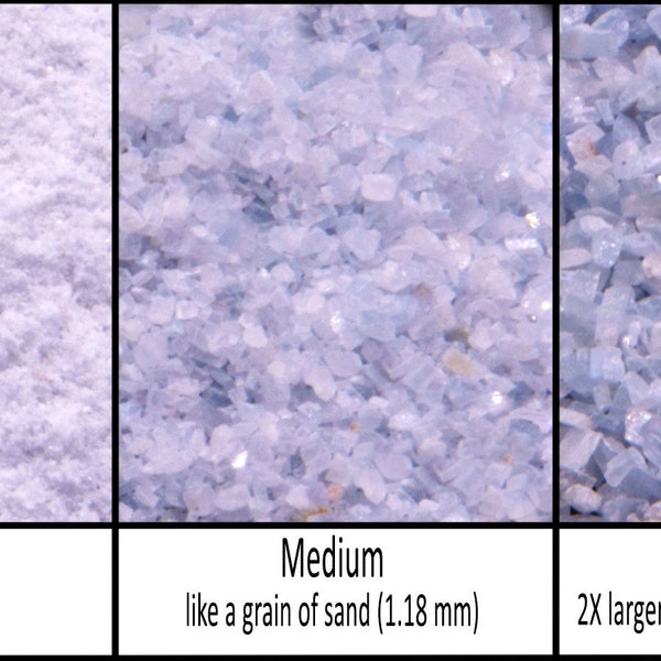 Blue Calcite Natural Stone - Crushed Inlay Stone (fine,medium,or coarse- .5oz,1oz,2oz 4oz,1/2lb,1lb) Great for woodworking, jewelry and more