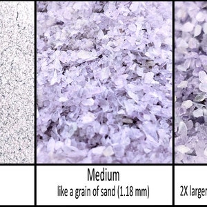 Amethyst Natural Stone - Crushed Inlay Stone (fine, medium, or coarse -.5oz,1oz,2oz,4oz,1/2lb,1lb) Great for woodworking, jewelry and more
