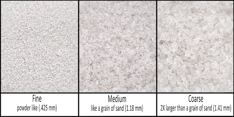 Clear Quartz Natural Stone Crushed Inlay Stone fine,medium,or coarse.5oz,1oz,2oz,4oz,1/2lb,1lb Great for woodworking, jewelry and more Sample Pack