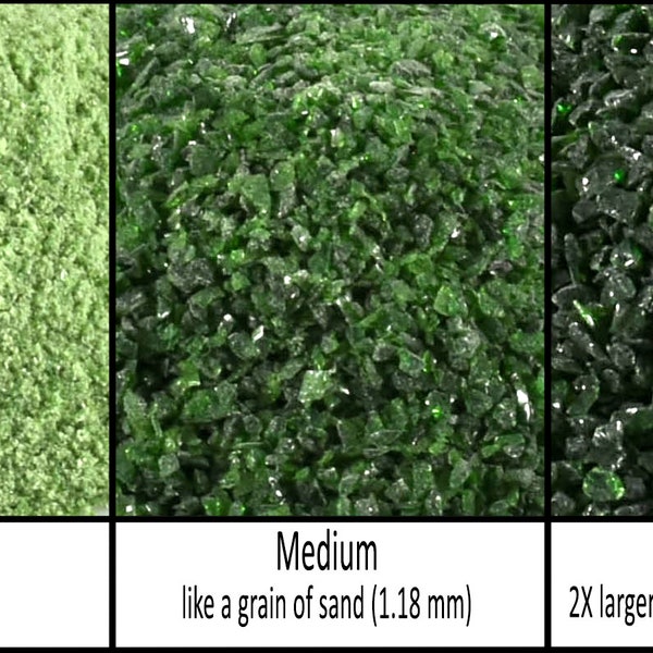 Greenstone- Crushed Inlay Stone (fine, medium, or coarse - .5 oz, 2 oz,4oz,1/2 lb,1lb) Great for woodworking, jewelry and more