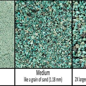 Aqua Chrysocolla Natural Stone-Crushed Inlay Stone (fine,medium,orcoarse-.5oz,1oz,2oz,4oz,1/2lb,1lb) Great for woodworking, jewelry and more