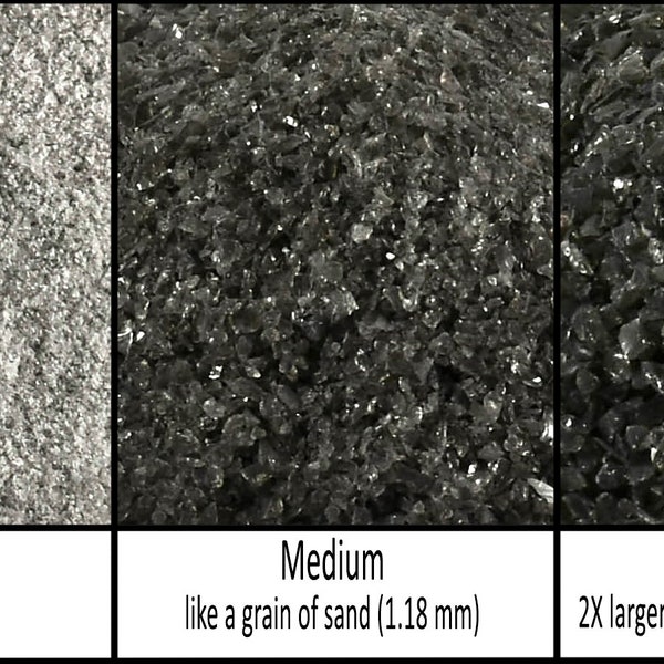 Obsidian Natural Stone - Crushed Inlay Stone (fine,medium,or coarse - .5 oz,1 oz,2 oz,4oz,1/2 lb,1lb) Great for woodworking,jewelry and more