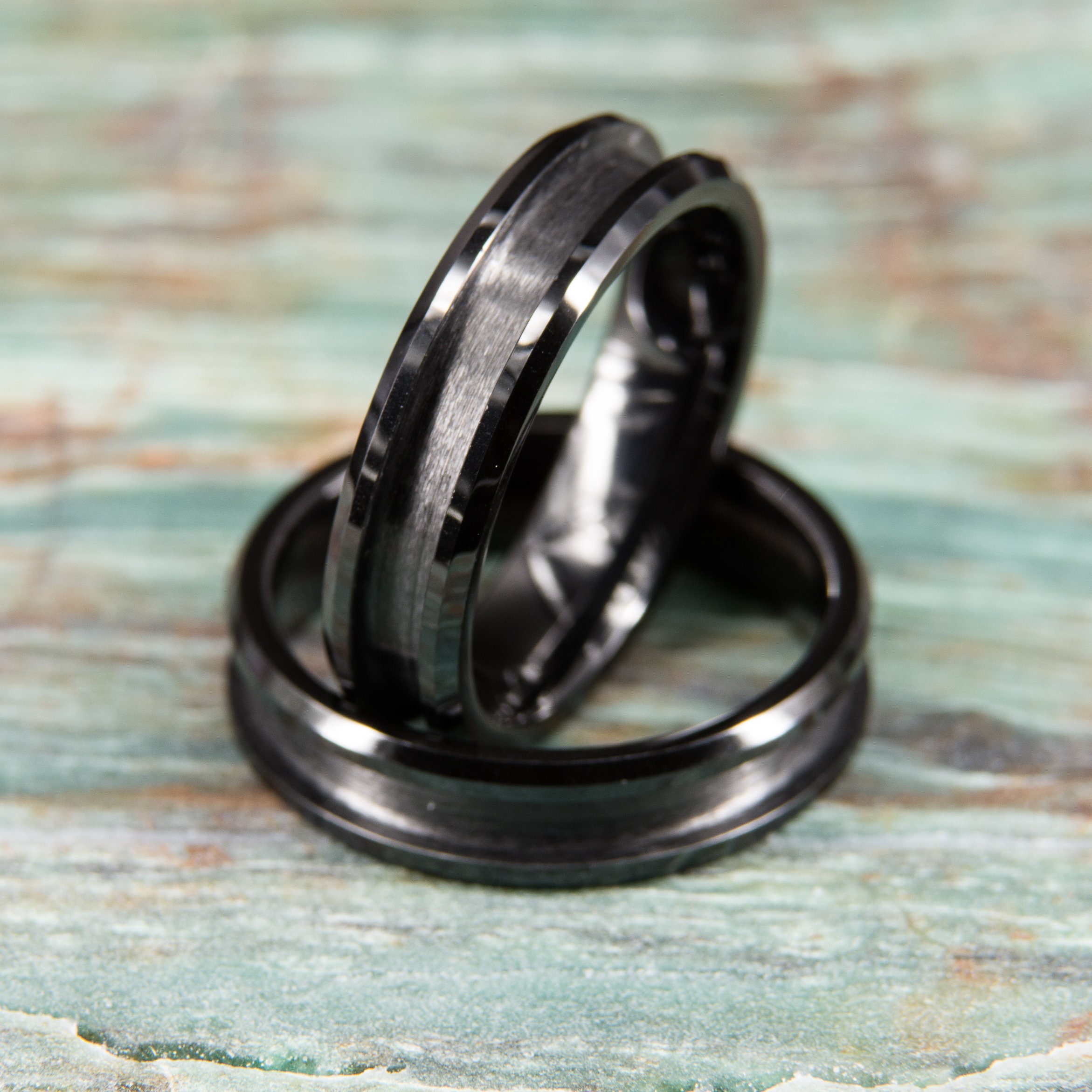 Black Ceramic Ring Core 6mm wide / 3mm groove sizes 611.5 Etsy