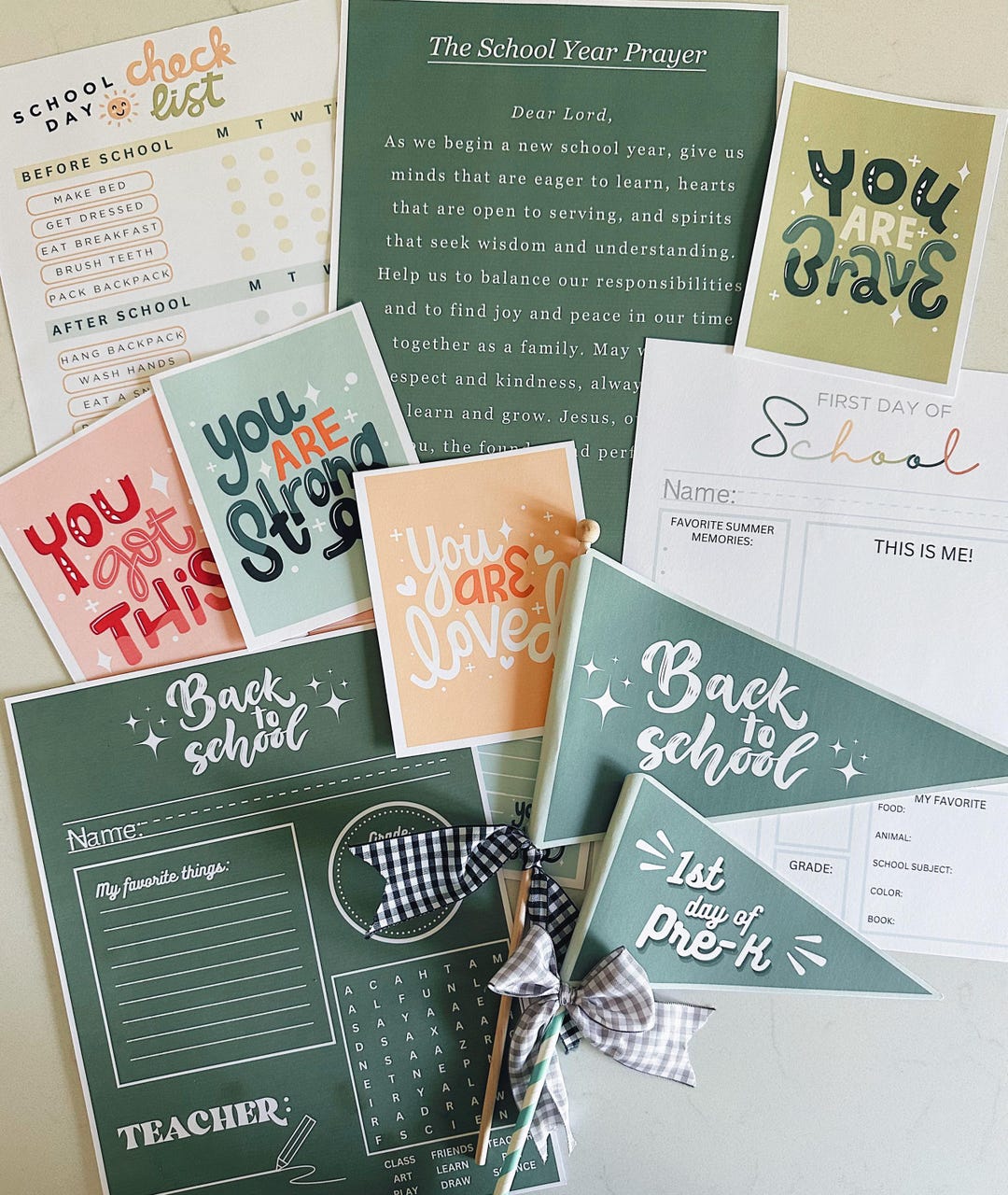 Back-to-school Digital Download Bundle: Questionnaire, Checklist ...