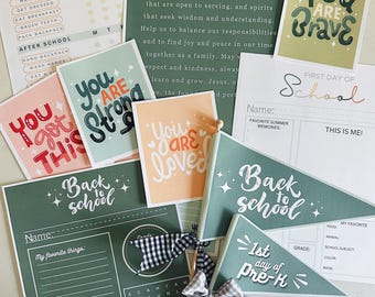 Back-to-School Digital Download Bundle: Fragebogen, Checkliste, Gebet