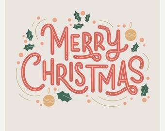 Frohe Weihnachten Druck