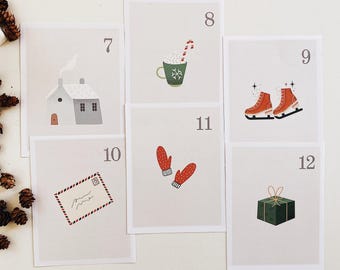 Adventsschrift Karteikarten: Illustrierte Weihnachtsandacht (Digitaler Download
