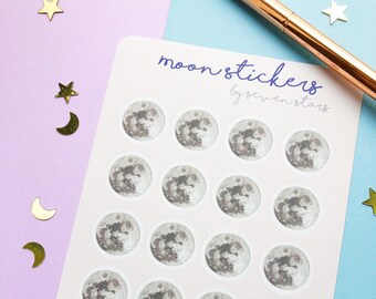 Moon Stickers | Celestial Stickers | Planner Stickers