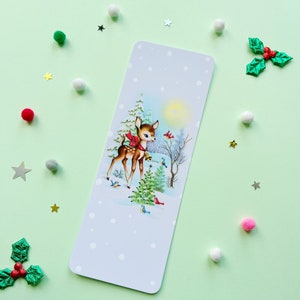 Vintage Deer Bookmark | Christmas Bookmark | Velvet Bookmark | Vintage Christmas