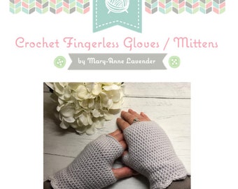 Easy Crochet Pattern | Fingerless Gloves | Mittens | Instant Download | UK Version