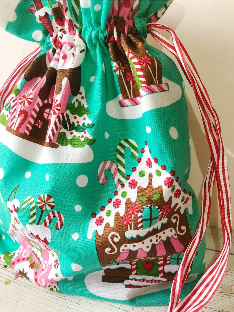 Project Bag | Gingerbread House Bag Gingerbread Bag Festive Gift Bag