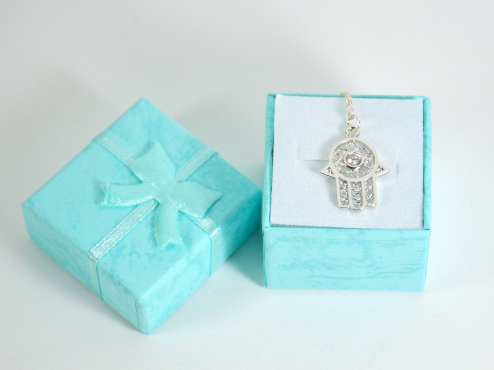 Hamsa Necklace Silver Hamsa Necklace Hamsa Hand Necklace Etsy