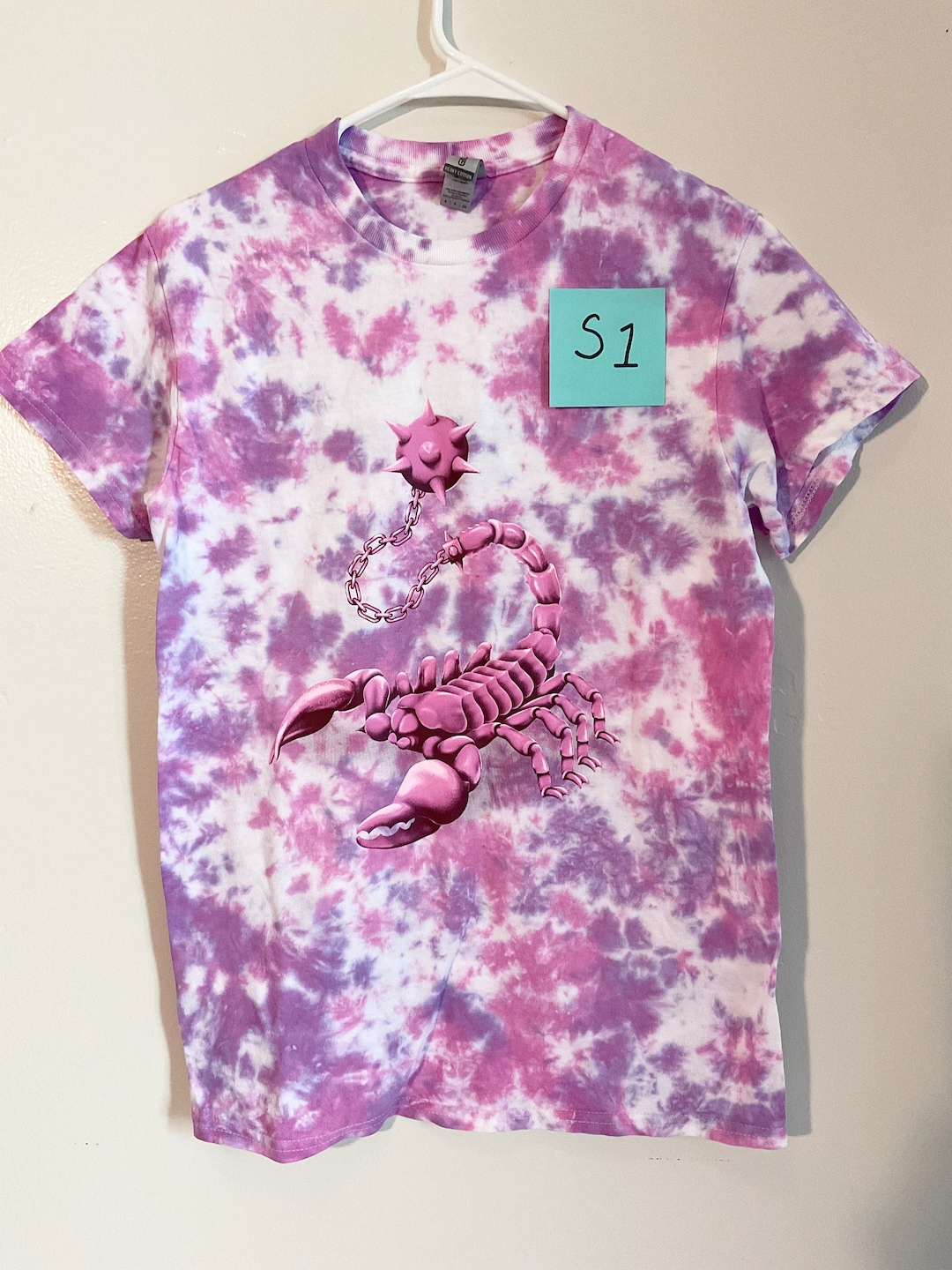 Flail Tail Scorpion Tie Dye Screen Printed T Shirt Size S - Etsy
