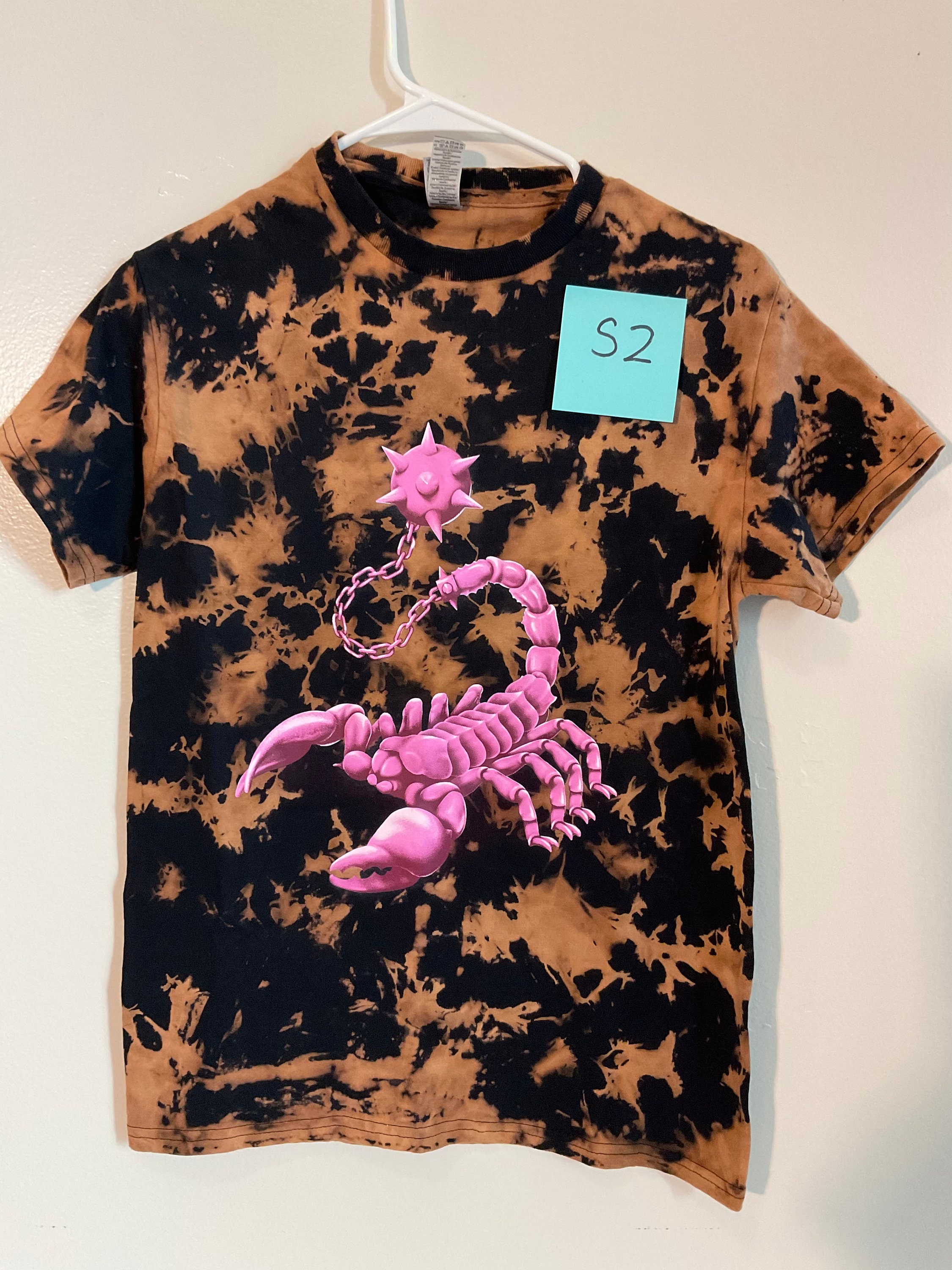 Flail Tail Scorpion Reversed Tie Dye Screen Printed T Shirt Size S - Etsy