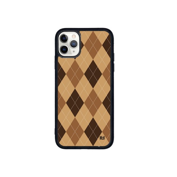 Argyle print phone case