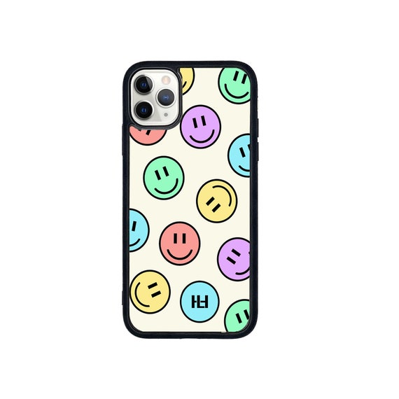 Colourful smiley phone case
