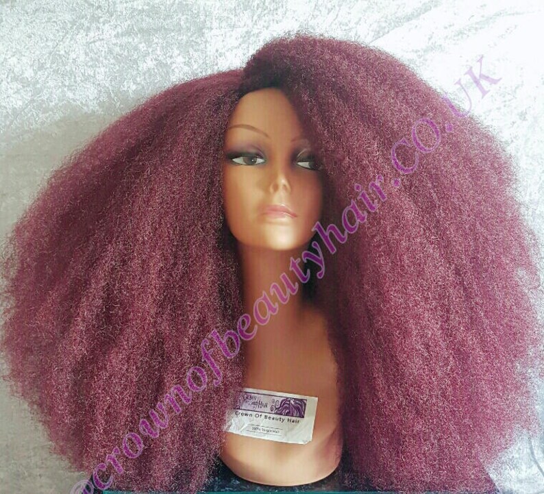 Synthetic Afro Kinky Wig Synthetic Afro Wig Synthetic Kinky Etsy