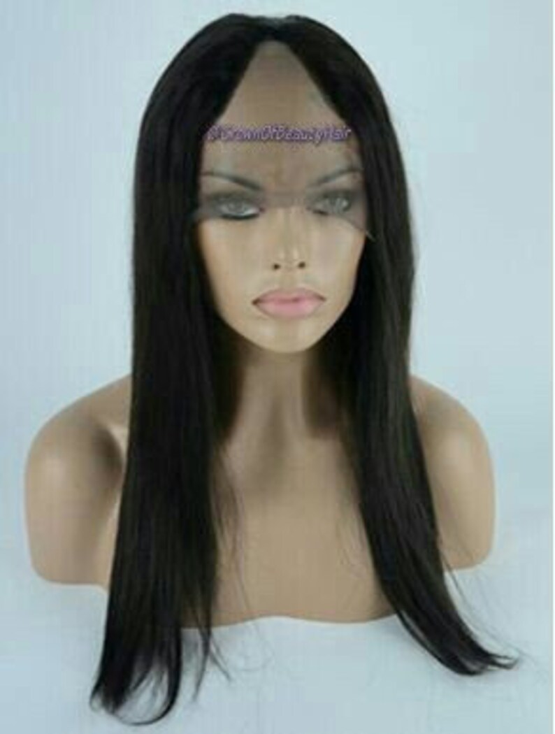 100 Human Hair U Part Wig Leave Outadjustablesecure Cap Etsy