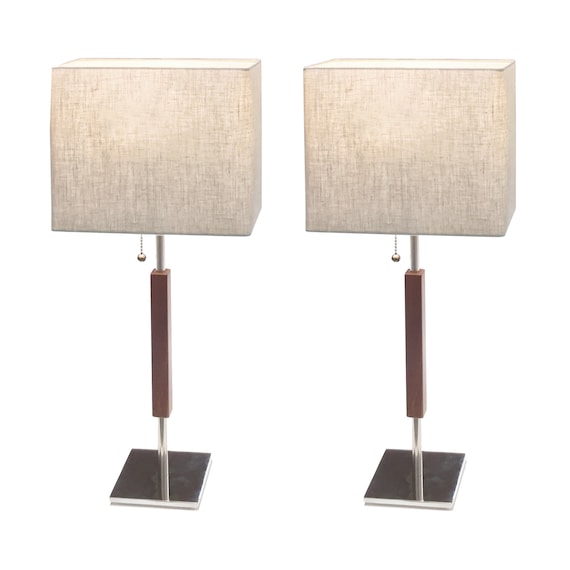Modern Bedside Table Lamp Narrow Footprint Rectangular Linen - Rectangular Bedside Table Lamp Modern Bedside Table Lamp Narrow Footprint Rectangular Linen - Rectangular Bedside Table Lamp
