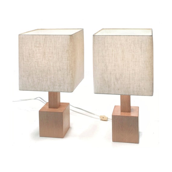 oak bedside lamp