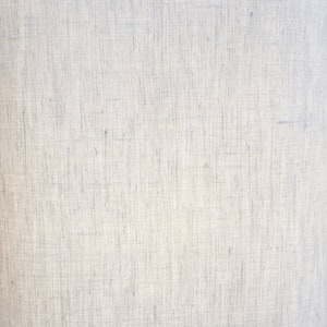 May include: Close-up of a light gray linen fabric. The texture is visible, showing the weave of the threads. The fabric appears to be a natural material, possibly used for clothing or home decor.