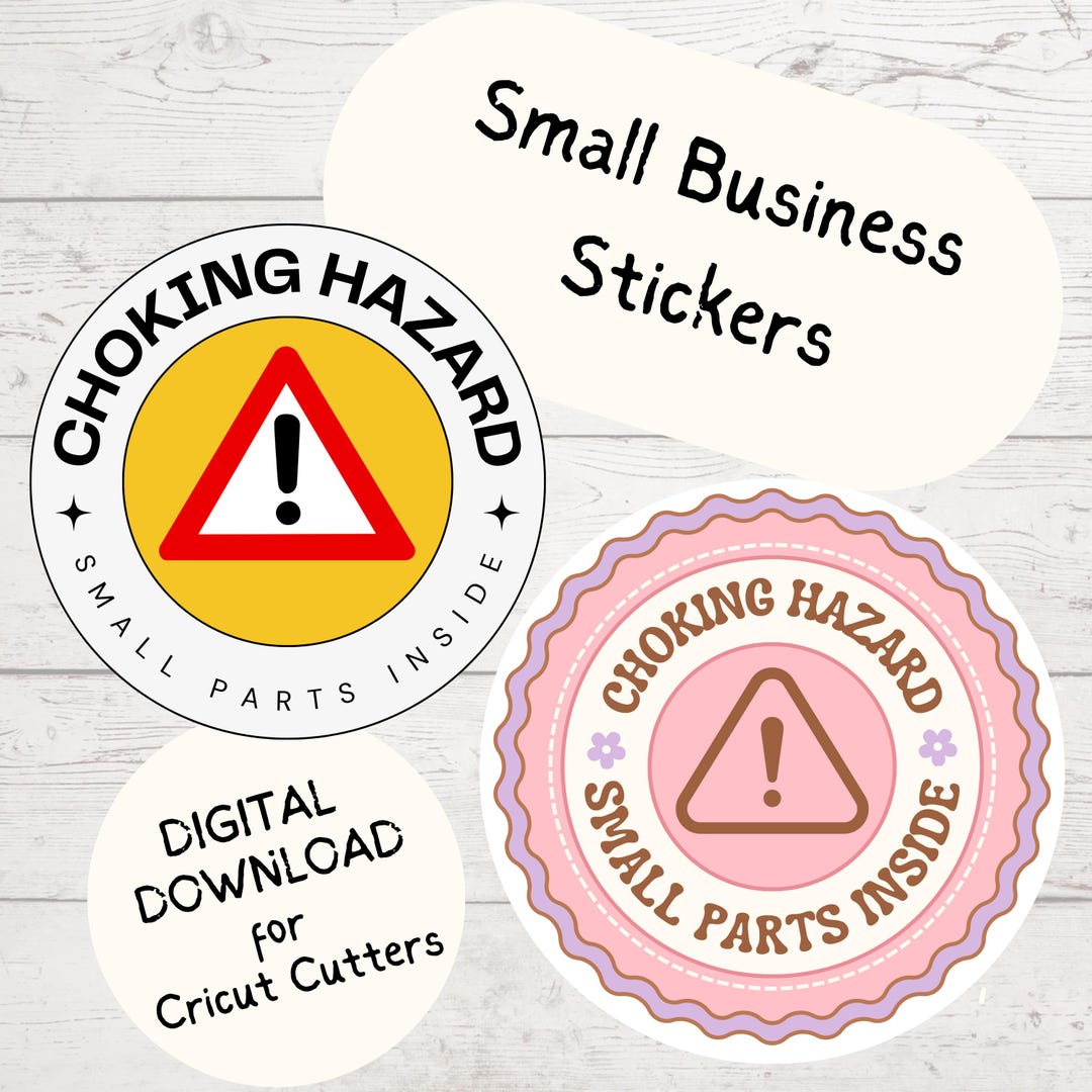 Choking Hazard Stickers - DIGITAL DOWNLOAD - Small Business Crafts and ...