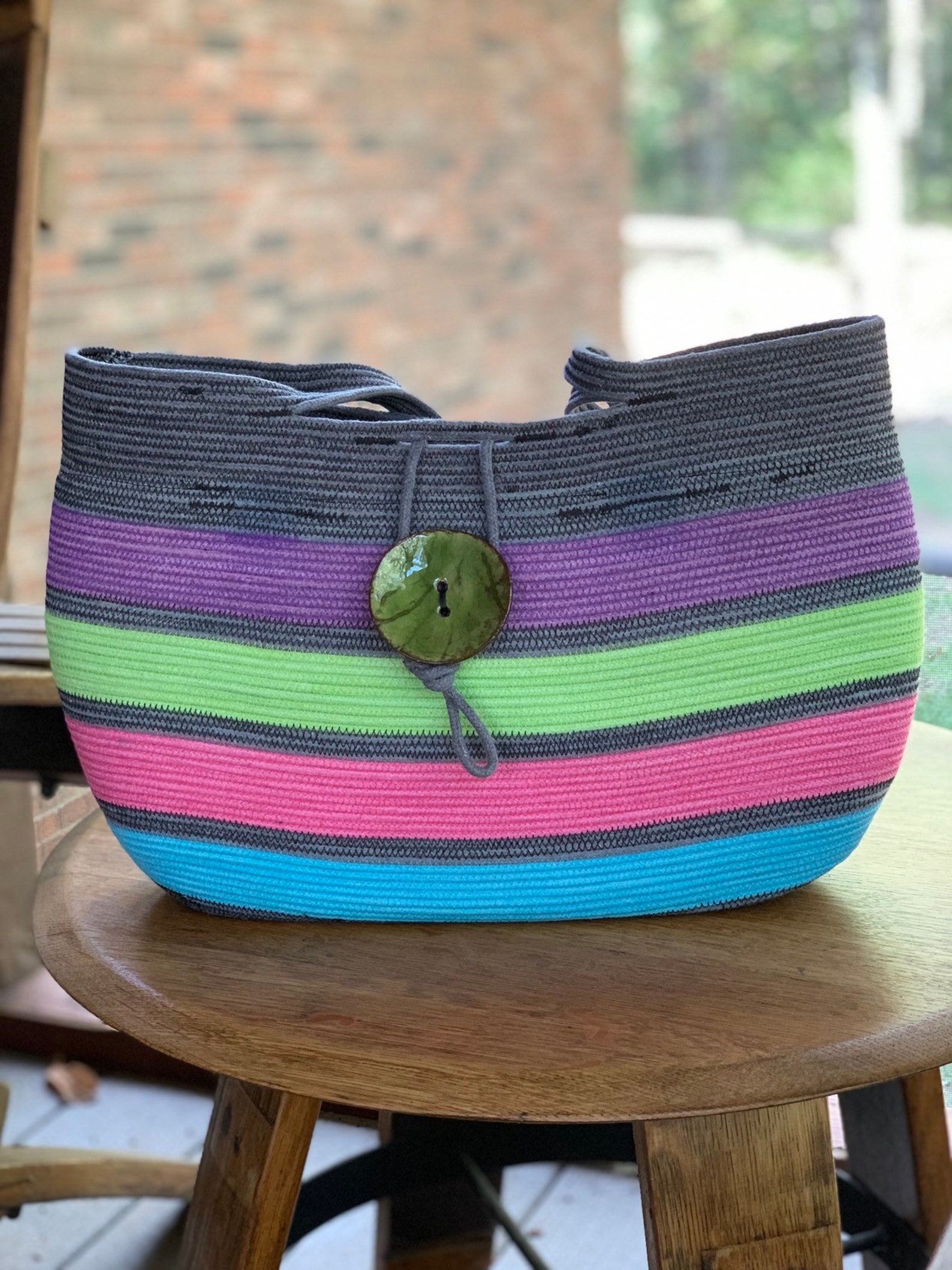 Clothesline Rope Handbags Coiled Rope Purses Handmade Etsy