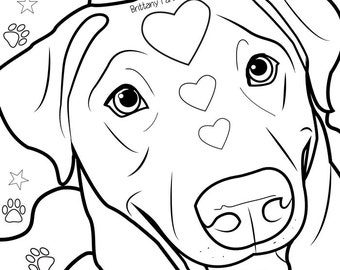Download Dog Coloring Book Etsy