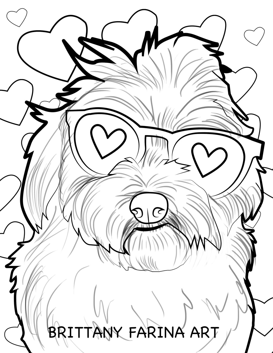 Dog Coloring Page - Etsy