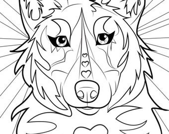 Coloring page, coloring pages, wolf, wolf coloring page