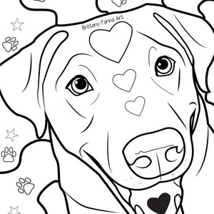 Labrador Coloring Page: Dog Lover Gift (Digital Download)