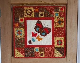 Butterfly Wall Hanging, Butterfly Art, Fabric Hanging, Wall Hanging, Butterfly Wall Decor, Interior Decor, Butterfly Design, Butterfly Quilt