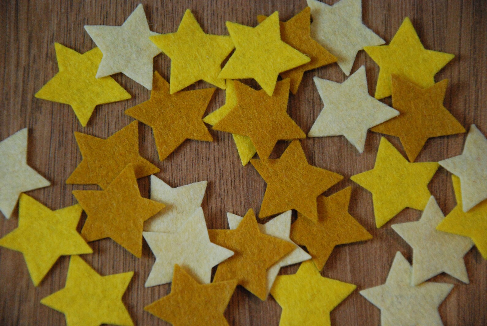 Yellow Felt Stars Die Cut Felt Stars Felt Star Shapes Small Etsy