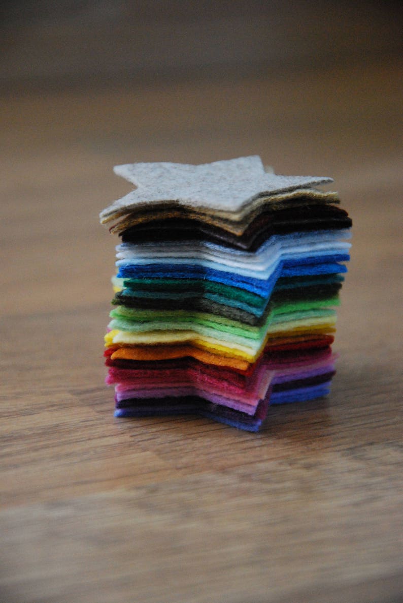 Felt Stars Die Cut Felt Stars Felt Shapes Felt Star Etsy