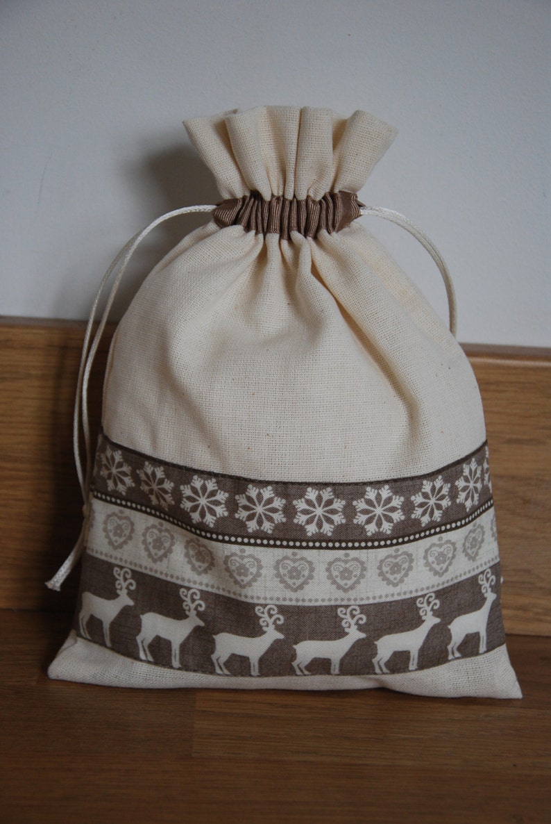 Christmas Gift Bag Rustic Christmas Gift Bag Gift Bag Etsy