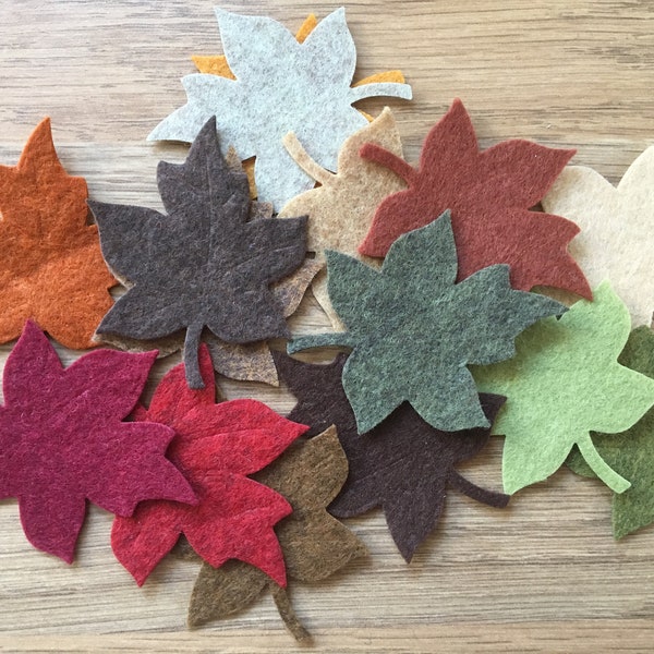 Felt Leaves - Etsy