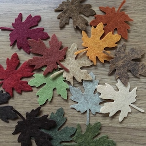 Feuilles d'automne en feutre, Feuilles en feutre découpées, Formes en feutre, Formes en feutre découpées, Formes de feuilles en feutre, Paquet de feuilles en feutre, Paquet de créations, Paquet de feutre découpé